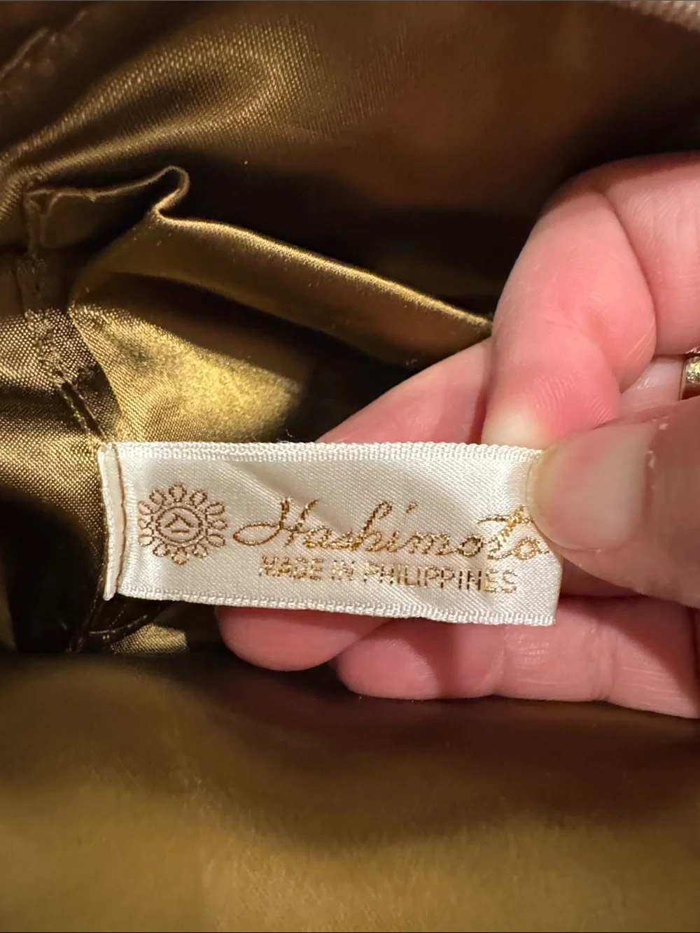 Hashimotos Embellished Gold Beaded Evening Clutch with Chain Strap